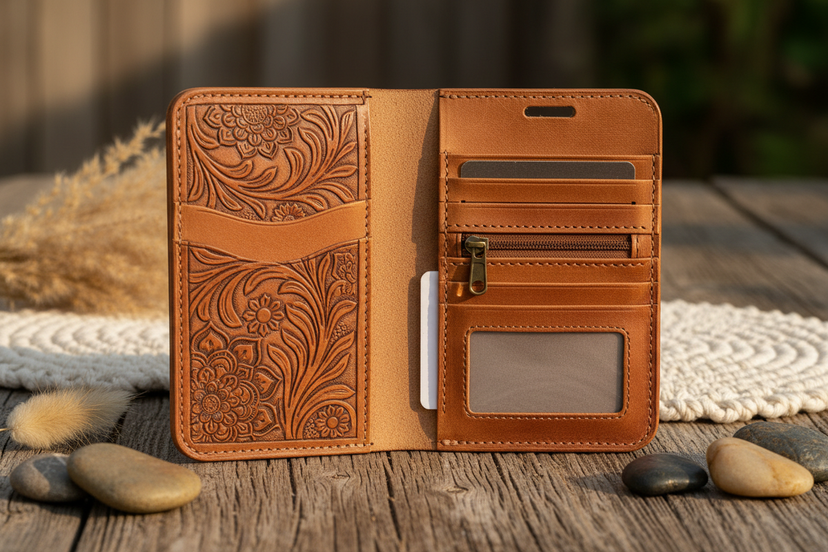 Cellphone Boho Leather Wallet and Its Features