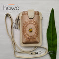 Festival Boho Stone Zip Round Wallet - Natural